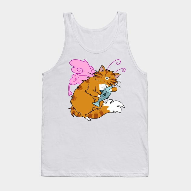 Orange Tabby Cat Fairy Tank Top by saradaboru